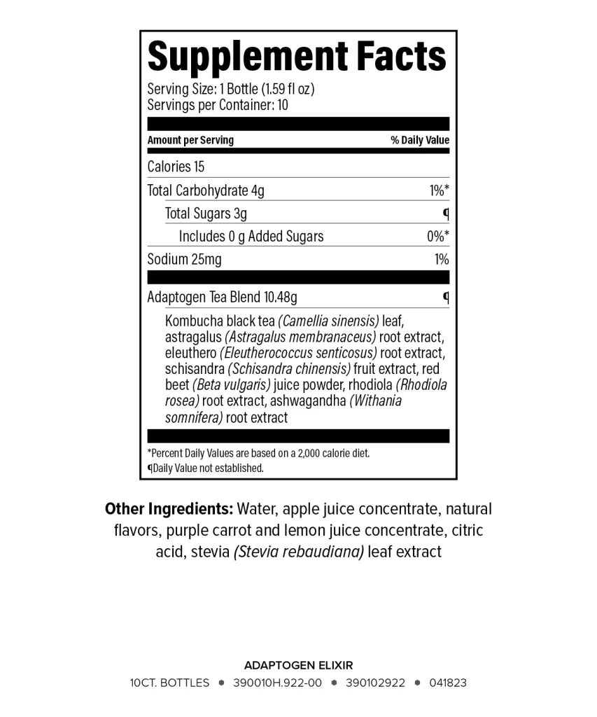 adaptogen elixir ingredients